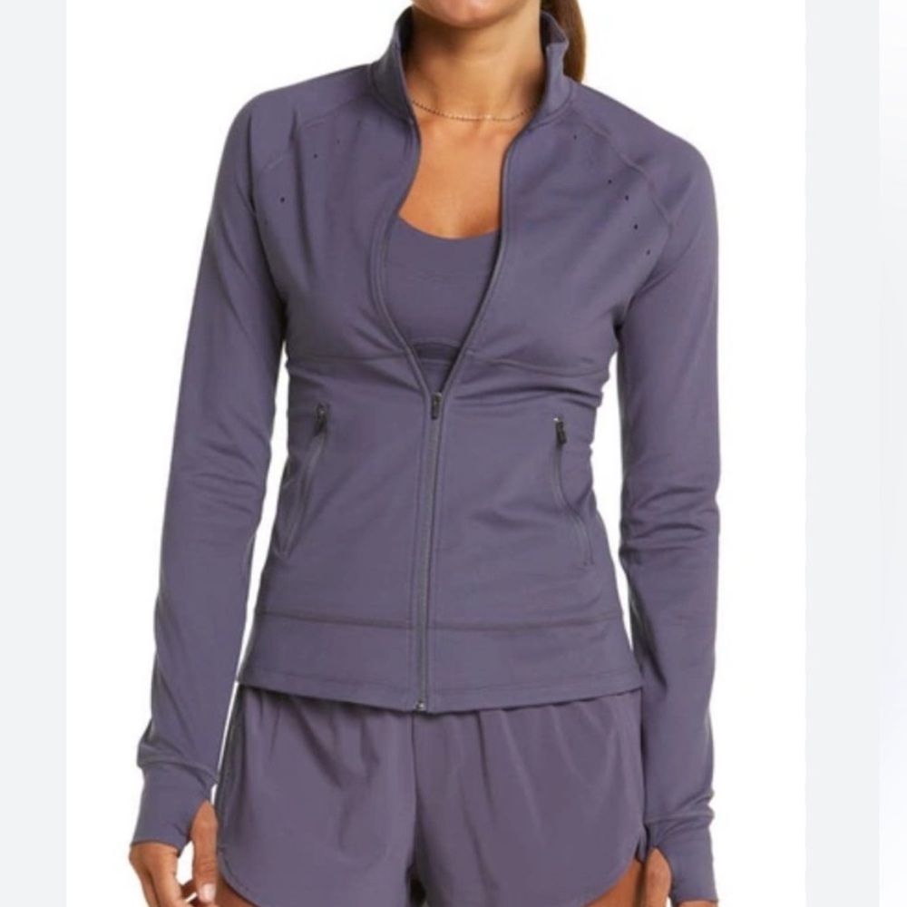 Zella fitted zip up athletic jacket